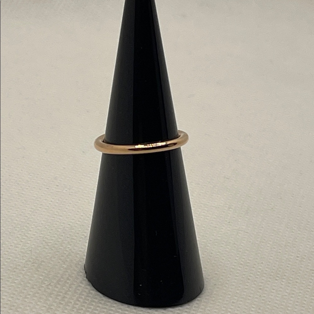 925 Sterling Silver Rose Gold Plated Modernist Ring